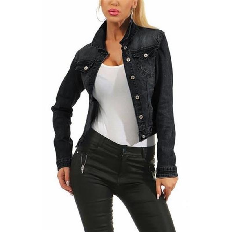 New Black Drop Shoulder Long Sleeve Frayed Hem Ripped Crop D