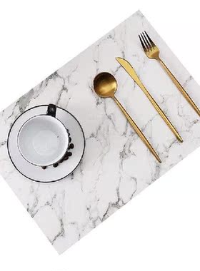 Marble Pattern Stripe Placemat Dishware Coasters Table Mat