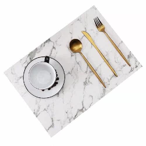 Marble Pattern Stripe Placemat Dishware Coasters Table Mat