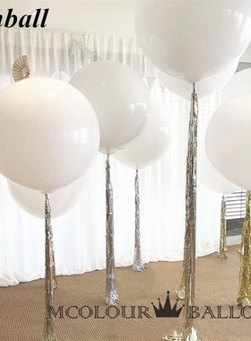 10pcs 36 Inch 90cm Big White Balloon Latex Balloons Wedding