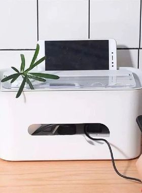 Multifunction Desktop Organizer Power Strip Wire Storage
