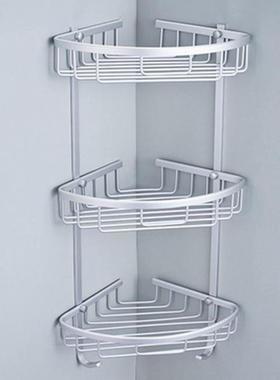 3 Layer Bathroom Punch Free  Aluminum Triangular Rack Storag