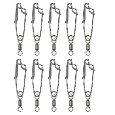 10Pcs Rolling Ring Fishing Rolling Swivel Fishing Line