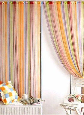 Multi-Color Line Curtain Room Divider Strip Tassel Curtain T