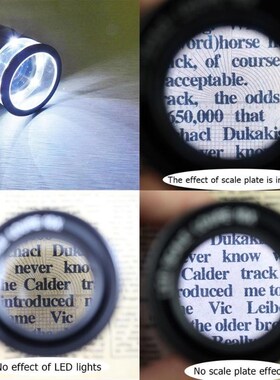 10X Stand Measuring Magnifier Scale Loupe with LED Light Mag