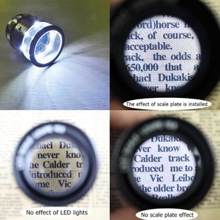 10X Stand Measuring Magnifier Scale Loupe with LED Light Mag