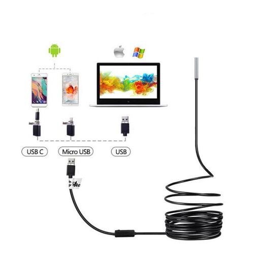 5.5mm 2 IN 1 USB Endoscope 2.0MP HD Snake Tube and Android B