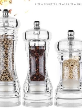 Acrylic Grinder Transparent Pepper Mill Manual Crusher Ceram