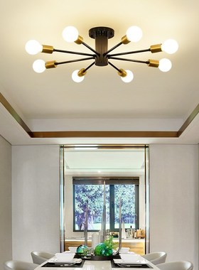 Modern Nordic Chandeliers Lighting Black 6/8/10 Lights Bedro