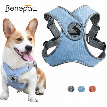 Benepaw Breathable No Pull Dog Harness Adjustable