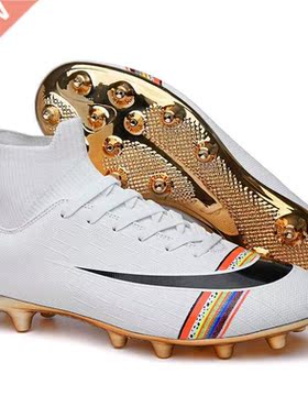 2022 Men's golden plated color studs football sneake