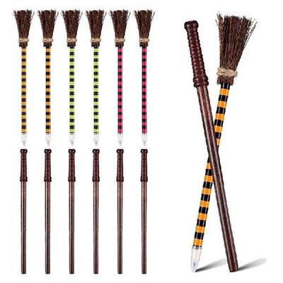 24 Pcs Wand Pencils Witch Broom Pencils Magic Pen Wizard