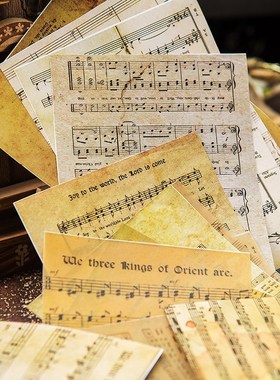 16pcs/Lot  Vintage English Music Sheet Vellum Paper Pattern