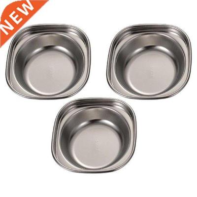 Sauce Dish Stainless Steel 3Pcs Sushi Dipping Bowls