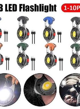 Multi-function COB LED Flashlight Outdoor USB C