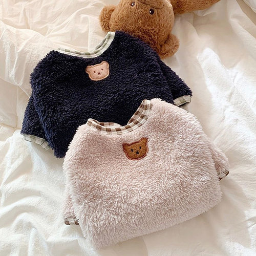 Cute Pet Dog Clothes Plush Bear Embroidery Dog Shirt