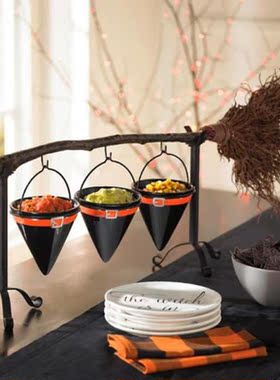 Broomstick Snack Bowl Stand Witch Hat Snack Bowl Stand Hallo