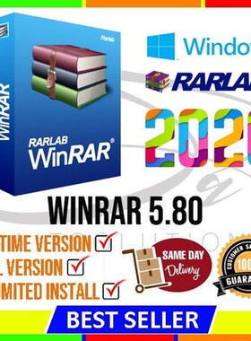 Original WinRAR 6   RARLAB License Lifetime   Windows 10/8
