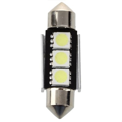 10X 36mm CANBUS Error Free 3 LED 5050 SMD 6418 C5W License P