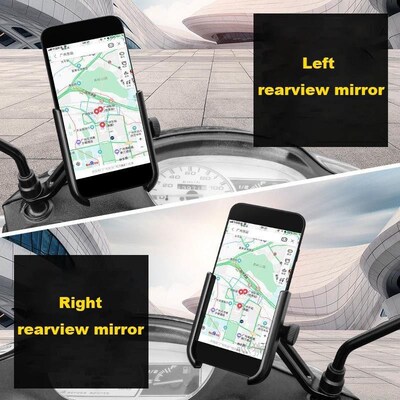 Aluminum Alloy Motorcycle Bike Phone Holder GPS Bracket Moun