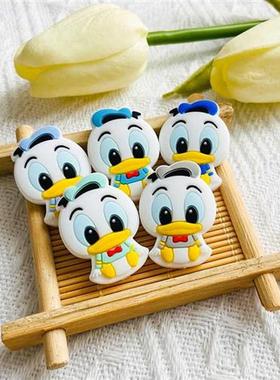 1/3/10pcs Baby Silicone Beads Teether Clips Cartoon Animals