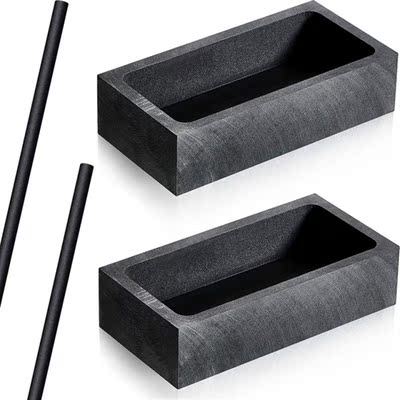 2 Pcs 1 Kg Graphite Casting Mold Crucible Mould and 2 Pcs Gr