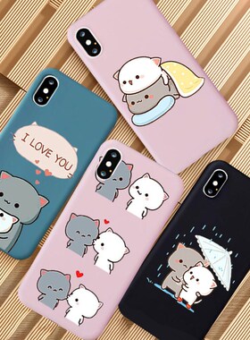 I LOVE U Couple Lovely Cute Gray  Soft Case for IPhone 1