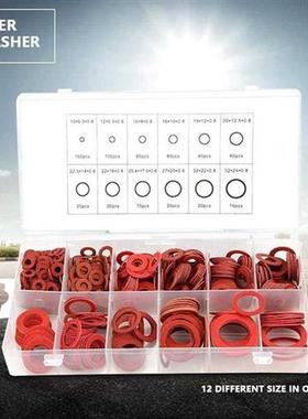 600Pcs Fiber Washer Assorted Kit 12 Sizes Red Steel Paper In
