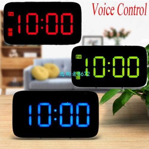 Digital LED Alarm Clock Large Screen Snooze Battery Powered