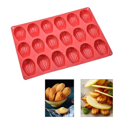 18 Cavity Shell Shape Cake Baking Molds Silicone Chocolate C