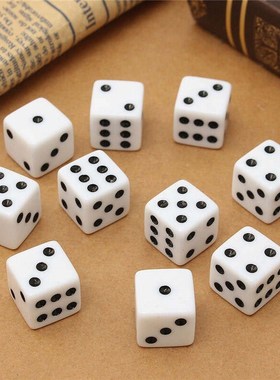 10pcs/set 16mm Standard Six Sided Acrylic Gaming Dices for C