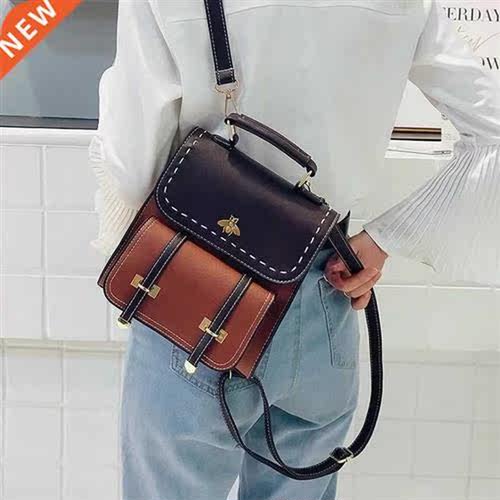 Women Backpack Quality Vintage Leather Preppy Female Backpac