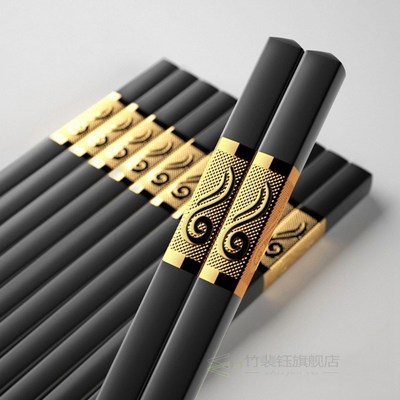 10Pairs Fiberglass Chopsticks Reusable Wood Chop Sticks Set