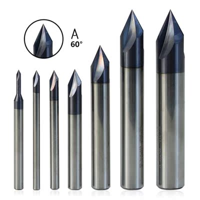 7 Sizes Chamfer Milling Cutter with 3 Flute 3/2/4/6/8/10/12m