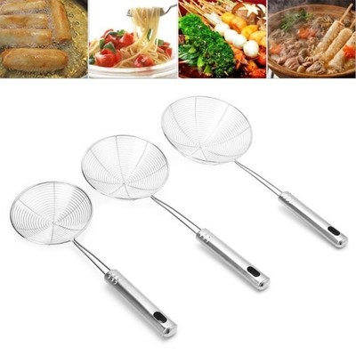 Solid Spider Strainer Skimmer Ladle With Handle Stainless St
