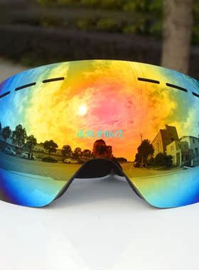 Unisex Skiing Goggles Double Layers anti-fog Big Ski Mask Gl