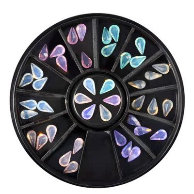 LOLEDE Mixed Round Stone Nail Rhinestone Small Irregular