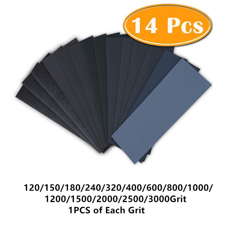 15/36/42Pcs Sandpapers Wet Dry Use Assorted Sand Paper Sheet