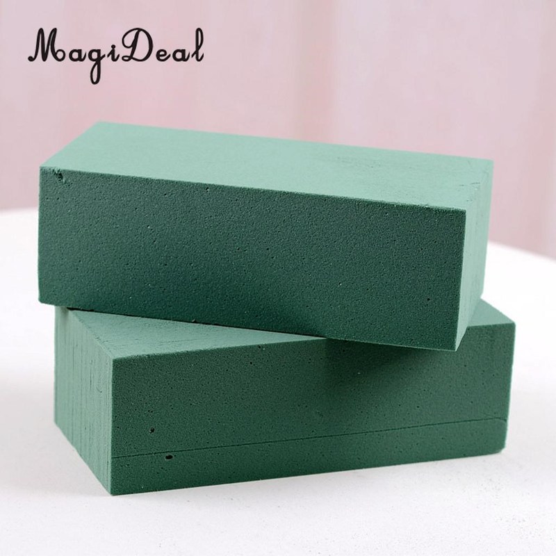 Inserting Fresh Flower Mud Floral Foam Bricks Wet Foam Block