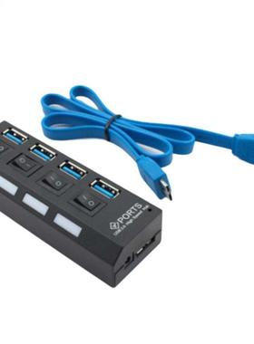 USB.0 Hub With Switch 4-port .0 Hub High-speed Hub LED Pow