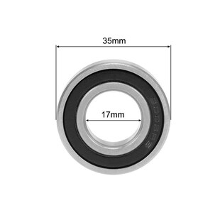 2-Pack 6003-2RS Deep Groove Ball Bearing 17x35x10mm Double S