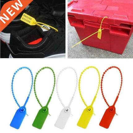 100Pcs Disposable Plastic Pull-Tite Security Seals Signage N