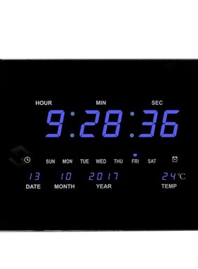 Large Digital Wall Clock Modern Design for Living Room Lumin