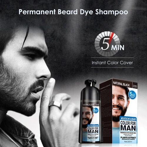 Natural Beard Dye Cream Men Mustache Beard Cream Natura