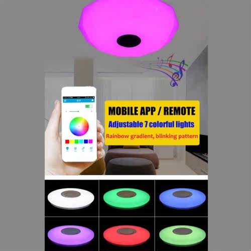 Modern RGB LED Ceiling Lights Home Lighting APP Bluetooth Mu
