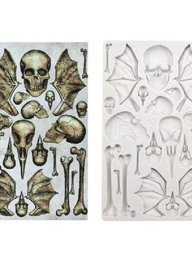 Cookie Cutter Skeleton Head Baking Supplies Pressable