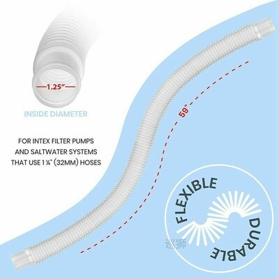 2 Pack 59inch Swimming Pool Filter Pump Hose Home Inflated P