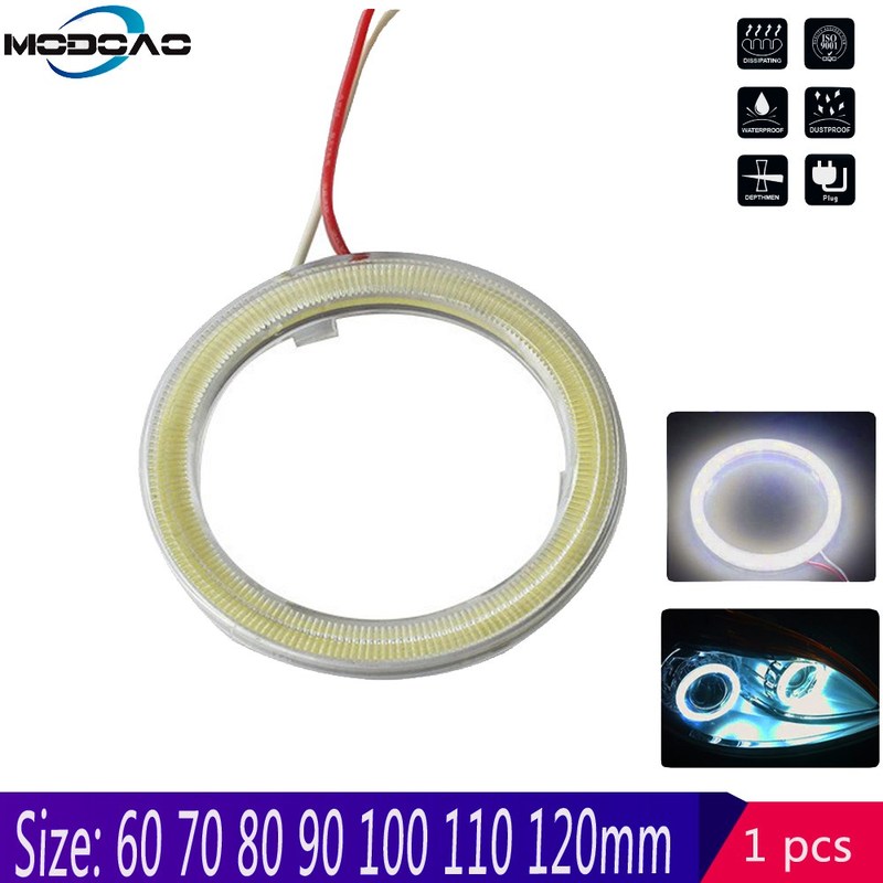 Daytime Running Light DRL Car Angel Eyes LED Halo Ring Headl
