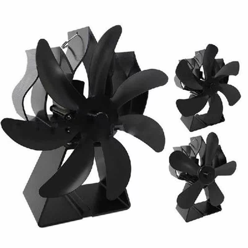 Energy Saving Fireplace Stove Fan 5/6/7blades Heat Powered - 实物图