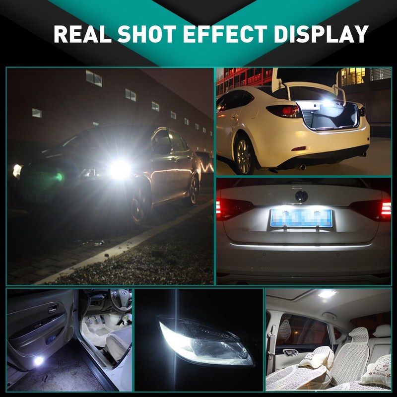 4pcs 250 Lumens T10 LED Bulb Car Interior Dashboard Signal L